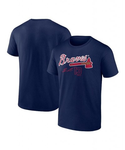 Men's Branded Ronald Acuna Jr. Navy Atlanta Braves Player Name and Number T-shirt $20.13 T-Shirts
