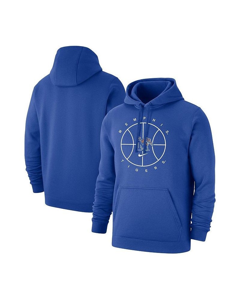 Men's Royal Memphis Tigers Basketball Icon Club Fleece Pullover Hoodie $42.50 Sweatshirt