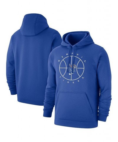 Men's Royal Memphis Tigers Basketball Icon Club Fleece Pullover Hoodie $42.50 Sweatshirt