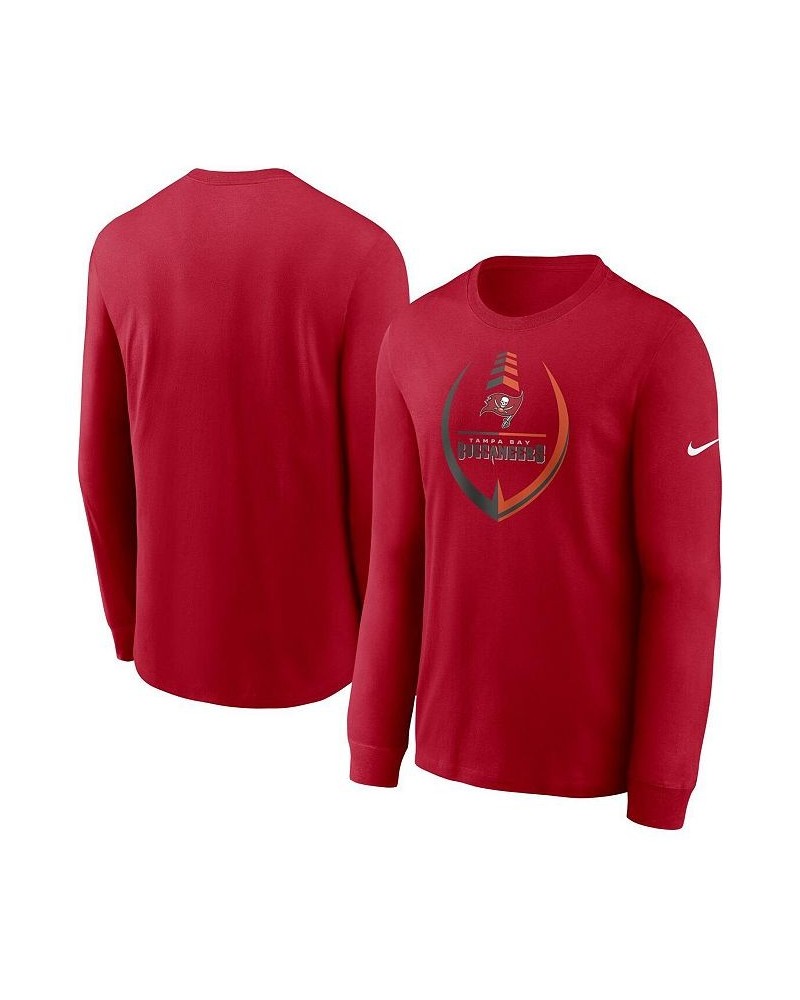 Men's Red Tampa Bay Buccaneers Icon Legend Long Sleeve T-shirt $23.21 T-Shirts