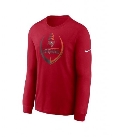 Men's Red Tampa Bay Buccaneers Icon Legend Long Sleeve T-shirt $23.21 T-Shirts