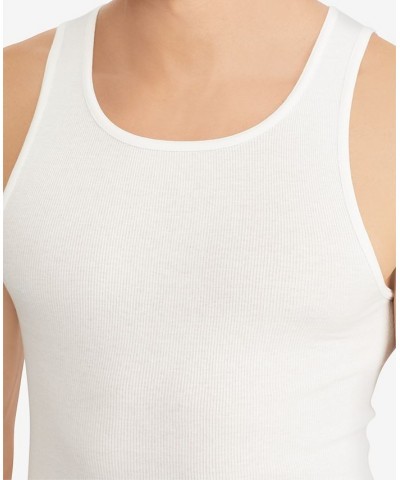 Men's Cotton Undershirt Tank Top 5-Pack White $35.02 Undershirt