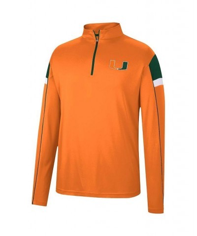 Men's Orange Miami Hurricanes Golf Match Quarter-Zip Windshirt $24.60 Sweatshirt