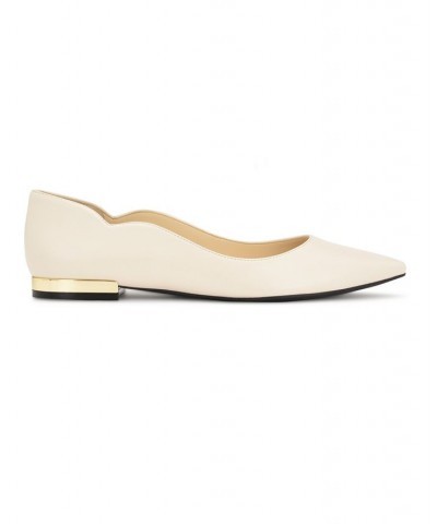 Women's Lovlady Pointy Toe Slip-on Dress Flats White $39.60 Shoes