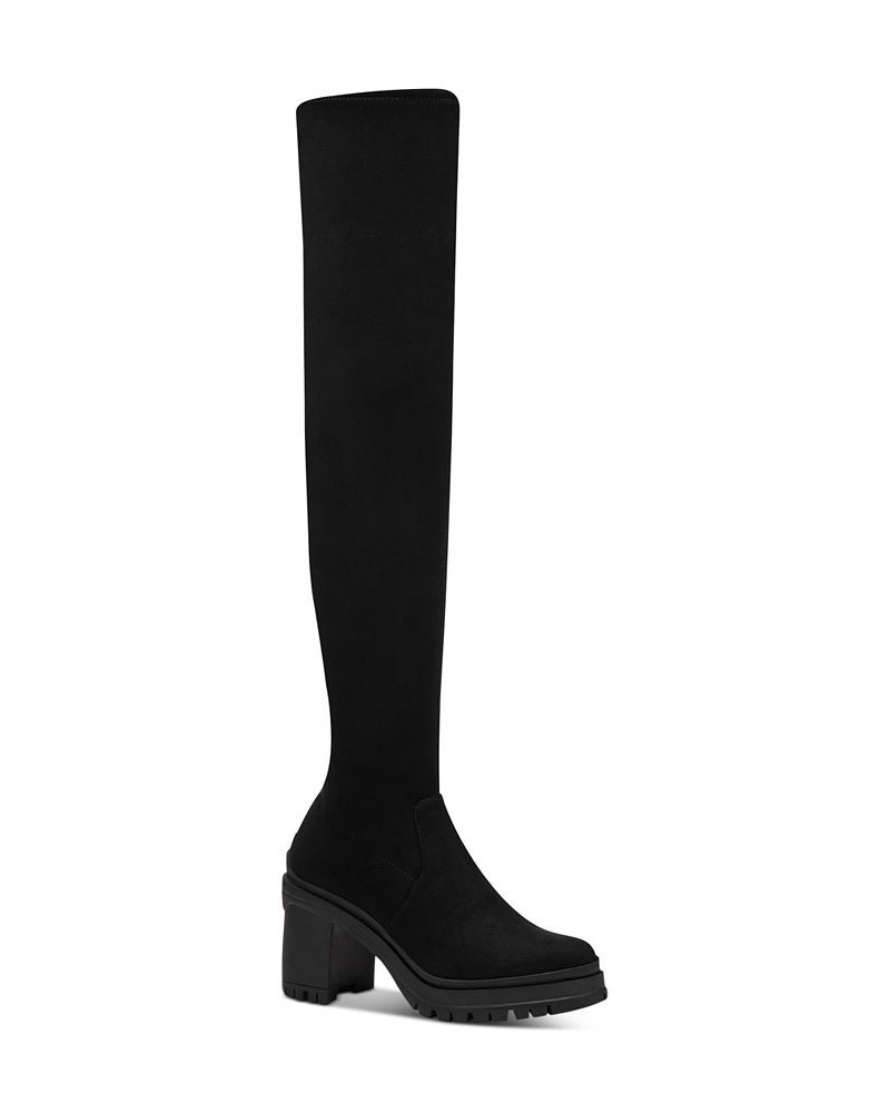 Women's Fernn Platform Over-The-Knee Boots Black Micro $21.47 Shoes