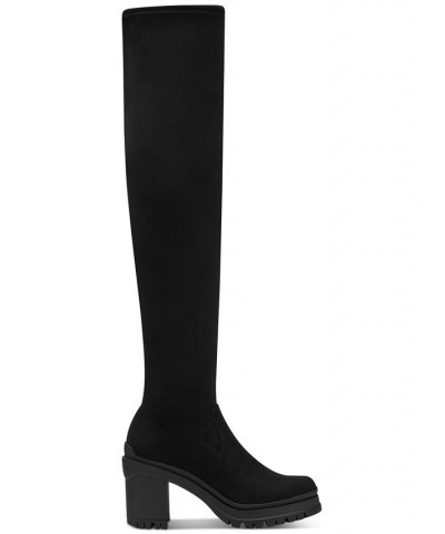 Women's Fernn Platform Over-The-Knee Boots Black Micro $21.47 Shoes