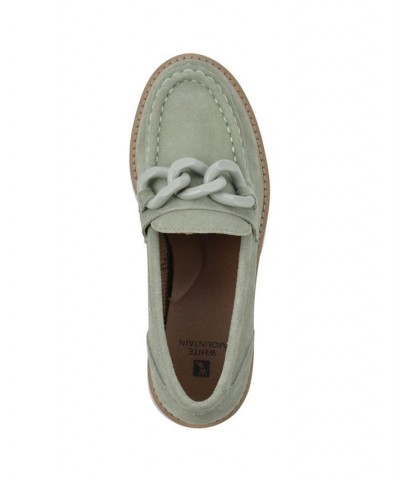 Women's Goodie Lug Sole Loafers Green $38.00 Shoes