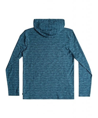 Men's Young Kentin Hooded Long Sleeves T-shirt Blue $19.25 T-Shirts