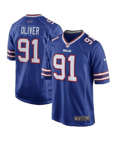 Men's Ed Oliver Royal Buffalo Bills Team Game Player Jersey $57.40 Jersey