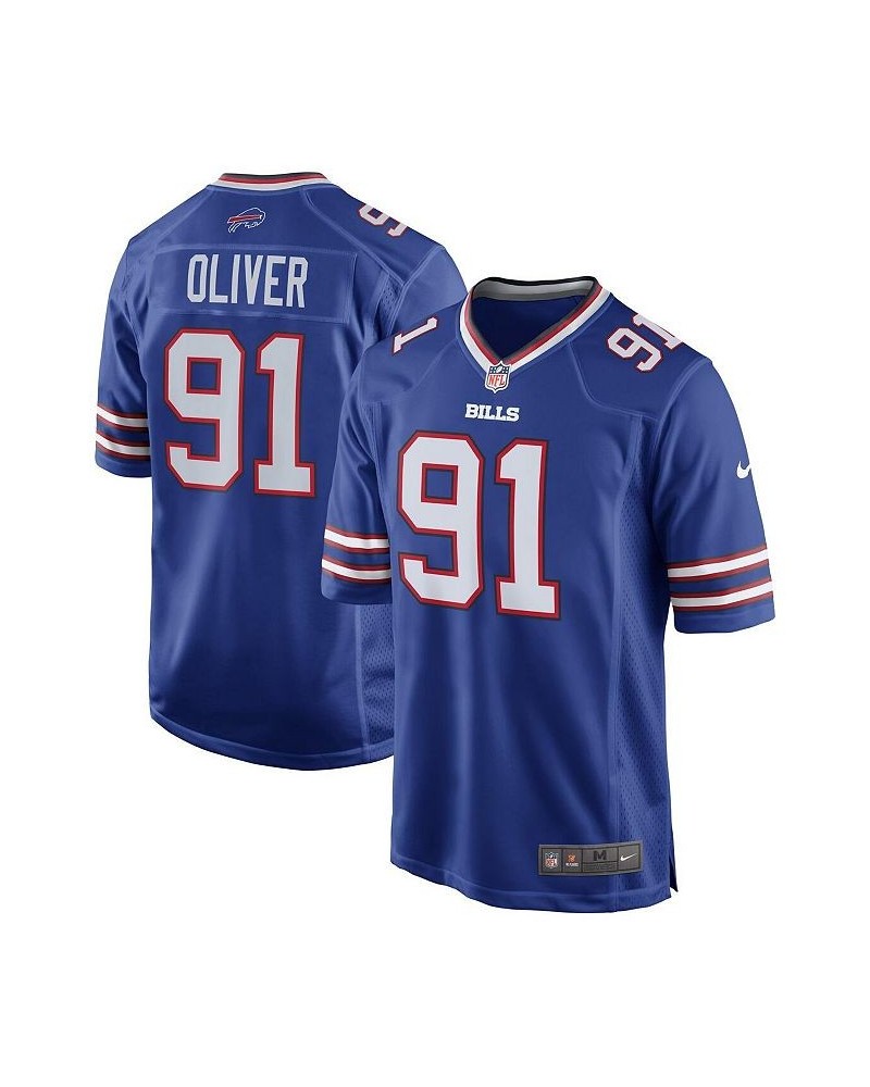 Men's Ed Oliver Royal Buffalo Bills Team Game Player Jersey $57.40 Jersey