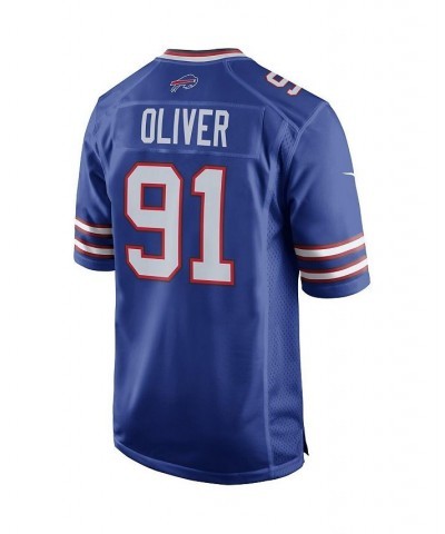 Men's Ed Oliver Royal Buffalo Bills Team Game Player Jersey $57.40 Jersey