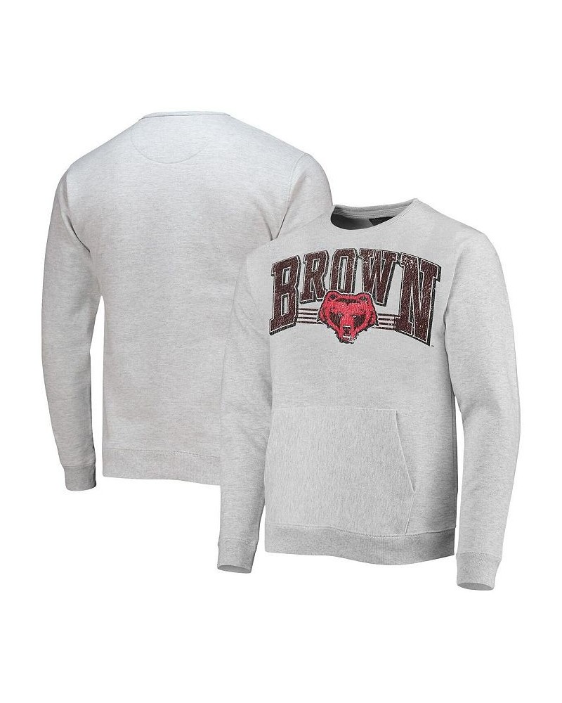 Men's Heathered Gray Brown Bears Upperclassman Pocket Pullover Sweatshirt $37.50 Sweatshirt