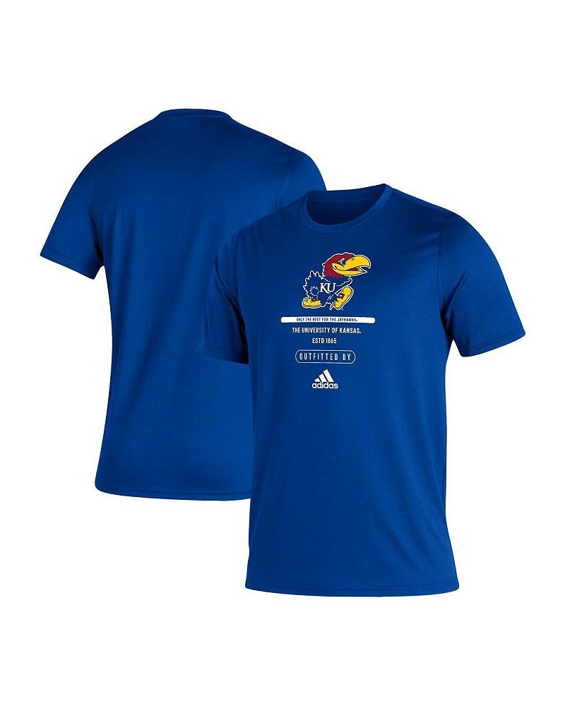 Men's Royal Kansas Jayhawks Sideline Locker Tag Creator AEROREADY T-shirt $17.16 T-Shirts