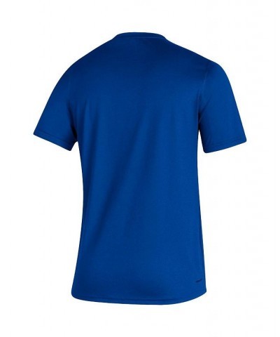 Men's Royal Kansas Jayhawks Sideline Locker Tag Creator AEROREADY T-shirt $17.16 T-Shirts