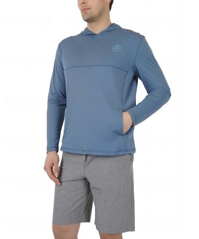 Men's Wayfinder Sun Protection Hoodie Blue $20.50 Sweatshirt