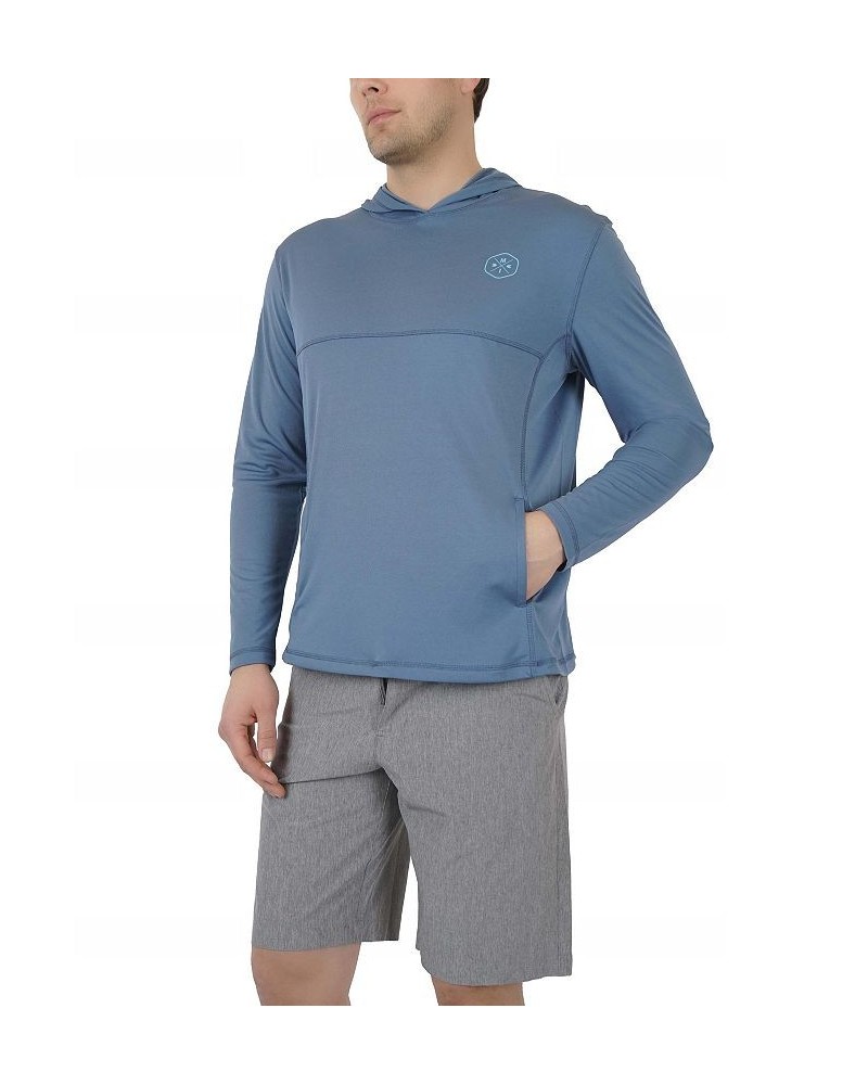 Men's Wayfinder Sun Protection Hoodie Blue $20.50 Sweatshirt