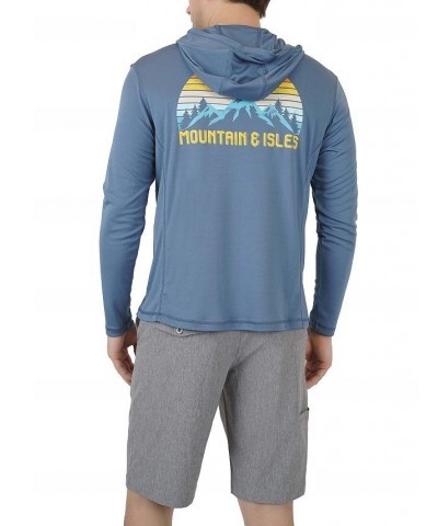 Men's Wayfinder Sun Protection Hoodie Blue $20.50 Sweatshirt