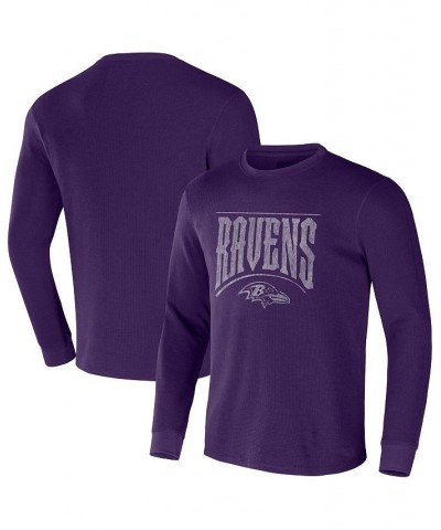 Men's NFL x Darius Rucker Collection by Purple Baltimore Ravens Long Sleeve Thermal T-shirt $24.47 T-Shirts