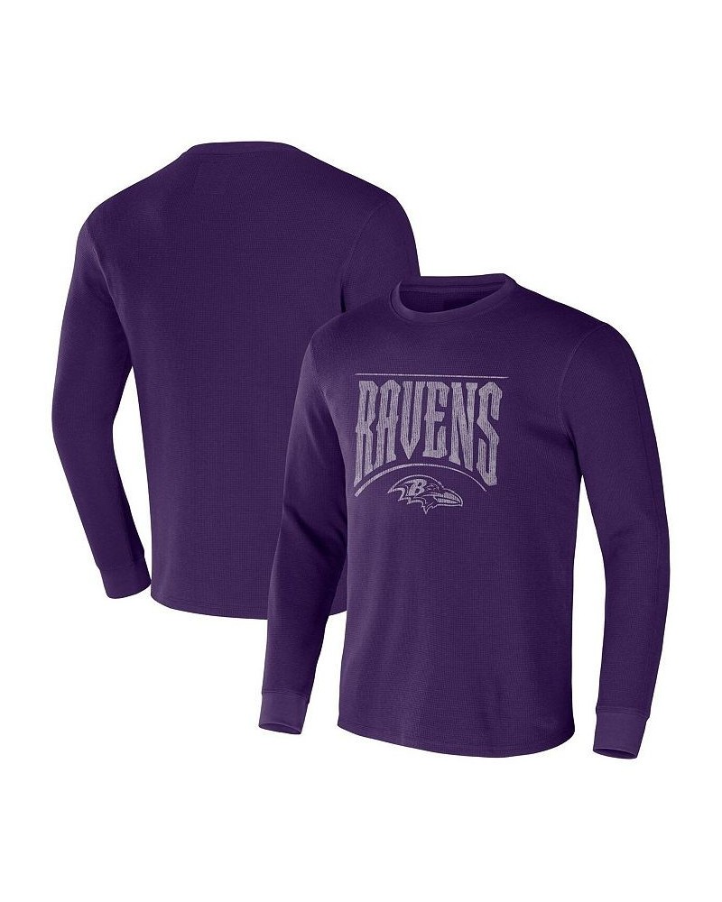 Men's NFL x Darius Rucker Collection by Purple Baltimore Ravens Long Sleeve Thermal T-shirt $24.47 T-Shirts