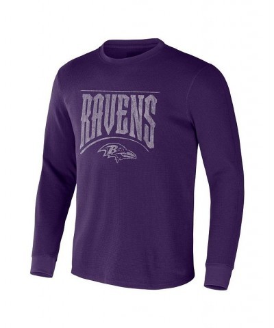 Men's NFL x Darius Rucker Collection by Purple Baltimore Ravens Long Sleeve Thermal T-shirt $24.47 T-Shirts