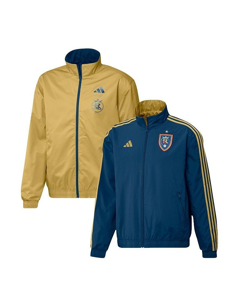 Men's Navy and Gold Real Salt Lake 2023 On-Field Anthem Full-Zip Reversible Team Jacket $46.80 Jackets