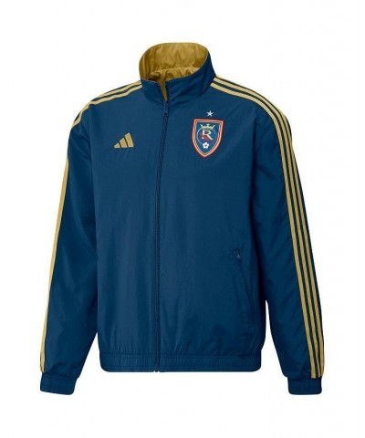 Men's Navy and Gold Real Salt Lake 2023 On-Field Anthem Full-Zip Reversible Team Jacket $46.80 Jackets