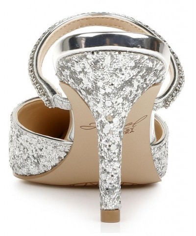 Women's Jan Evening Mule Silver $38.08 Shoes