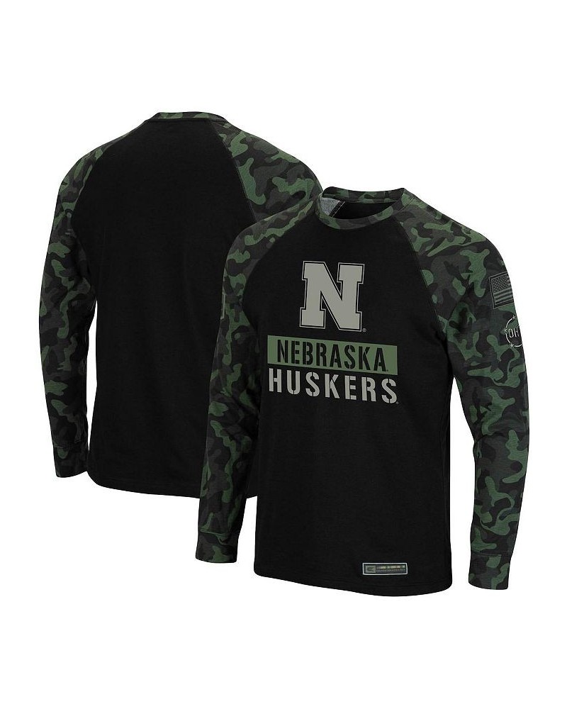 Men's Black, Camo Nebraska Huskers OHT Military-Inspired Appreciation Big and Tall Raglan Long Sleeve T-shirt $27.60 T-Shirts