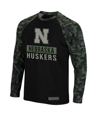 Men's Black, Camo Nebraska Huskers OHT Military-Inspired Appreciation Big and Tall Raglan Long Sleeve T-shirt $27.60 T-Shirts