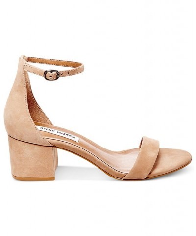 Women's Irenee Two-Piece Block-Heel Sandals Tan/Beige $40.05 Shoes