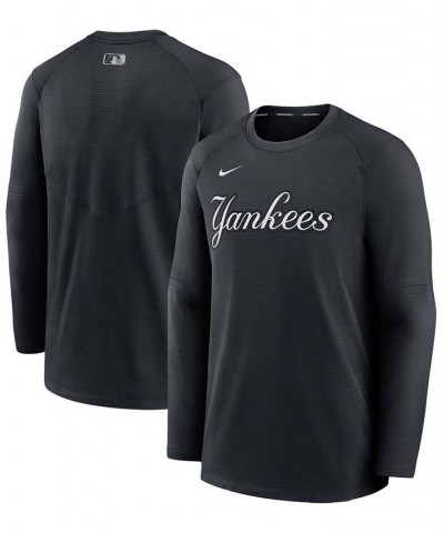 Men's Black New York Yankees Authentic Collection Pregame Performance Raglan Pullover Sweatshirt $49.49 Sweatshirt