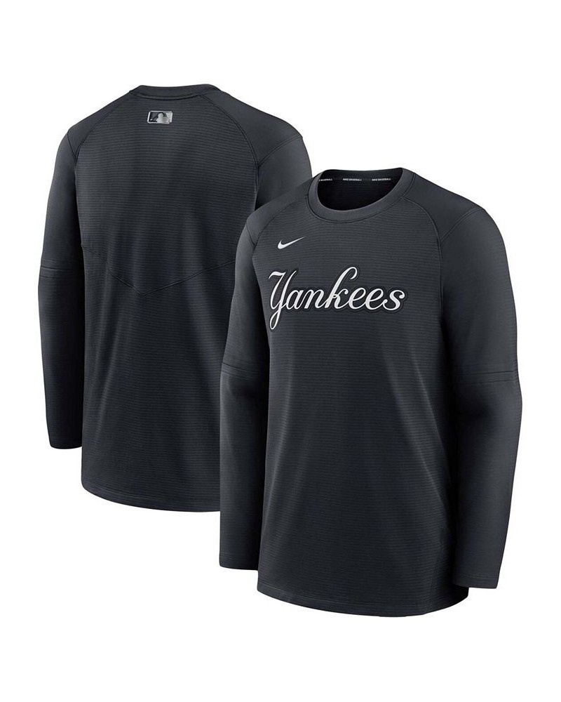 Men's Black New York Yankees Authentic Collection Pregame Performance Raglan Pullover Sweatshirt $49.49 Sweatshirt