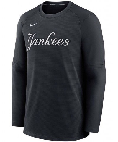 Men's Black New York Yankees Authentic Collection Pregame Performance Raglan Pullover Sweatshirt $49.49 Sweatshirt