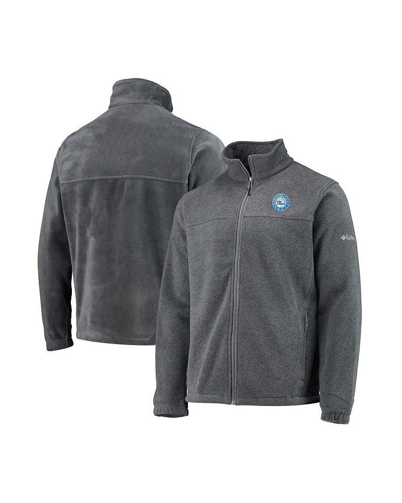 Men's Philadelphia 76ers Heathered Charcoal Flanker Full-Zip Jacket $50.34 Jackets