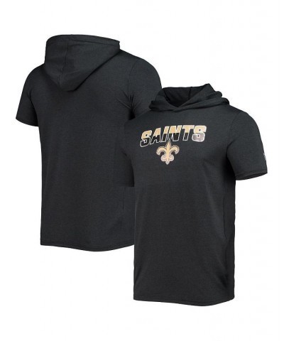 Men's Heathered Black New Orleans Saints Team Brushed Hoodie T-shirt $16.40 T-Shirts