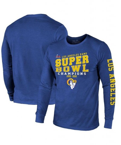 Men's Threads Royal Los Angeles Rams 2-Time Super Bowl Champions Loudmouth Long Sleeve T-shirt $28.42 T-Shirts