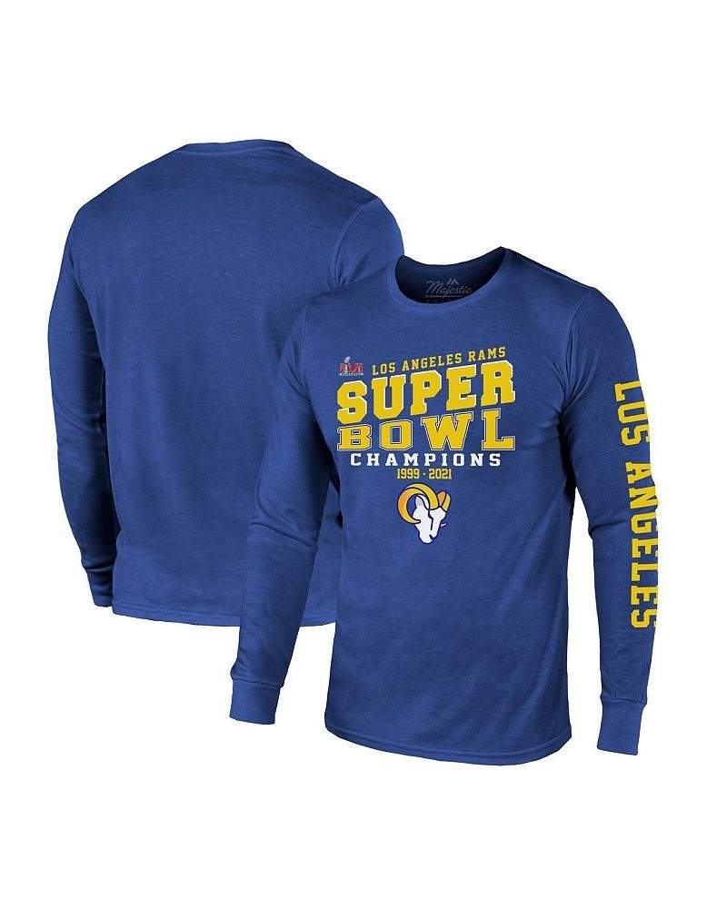 Men's Threads Royal Los Angeles Rams 2-Time Super Bowl Champions Loudmouth Long Sleeve T-shirt $28.42 T-Shirts