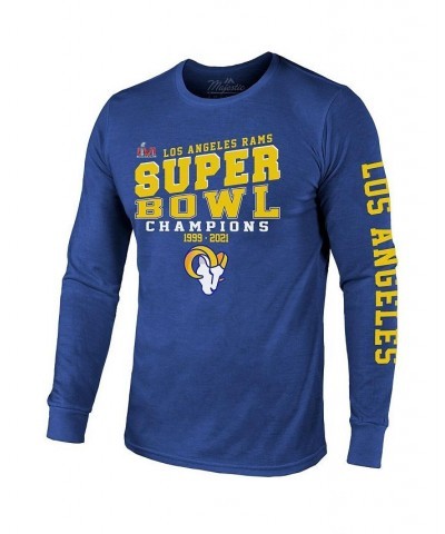 Men's Threads Royal Los Angeles Rams 2-Time Super Bowl Champions Loudmouth Long Sleeve T-shirt $28.42 T-Shirts