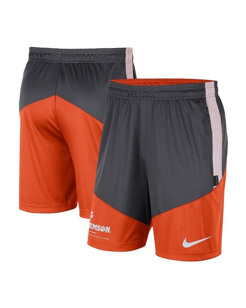 Men's Anthracite and Orange Clemson Tigers Team Performance Knit Shorts $25.30 Shorts