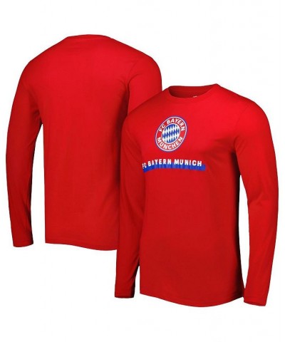 Men's Branded Red Bayern Munich Exploit Long Sleeve T-shirt $19.94 T-Shirts