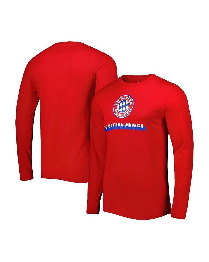 Men's Branded Red Bayern Munich Exploit Long Sleeve T-shirt $19.94 T-Shirts