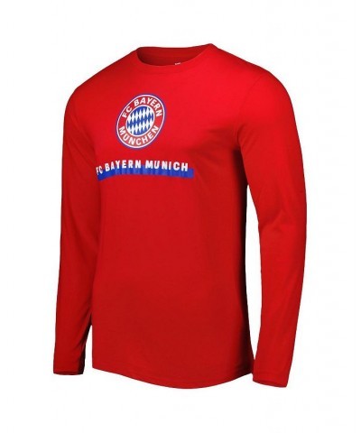 Men's Branded Red Bayern Munich Exploit Long Sleeve T-shirt $19.94 T-Shirts