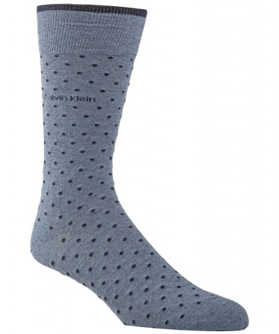 Men's Giza Pindot Crew Socks Blue $9.03 Socks