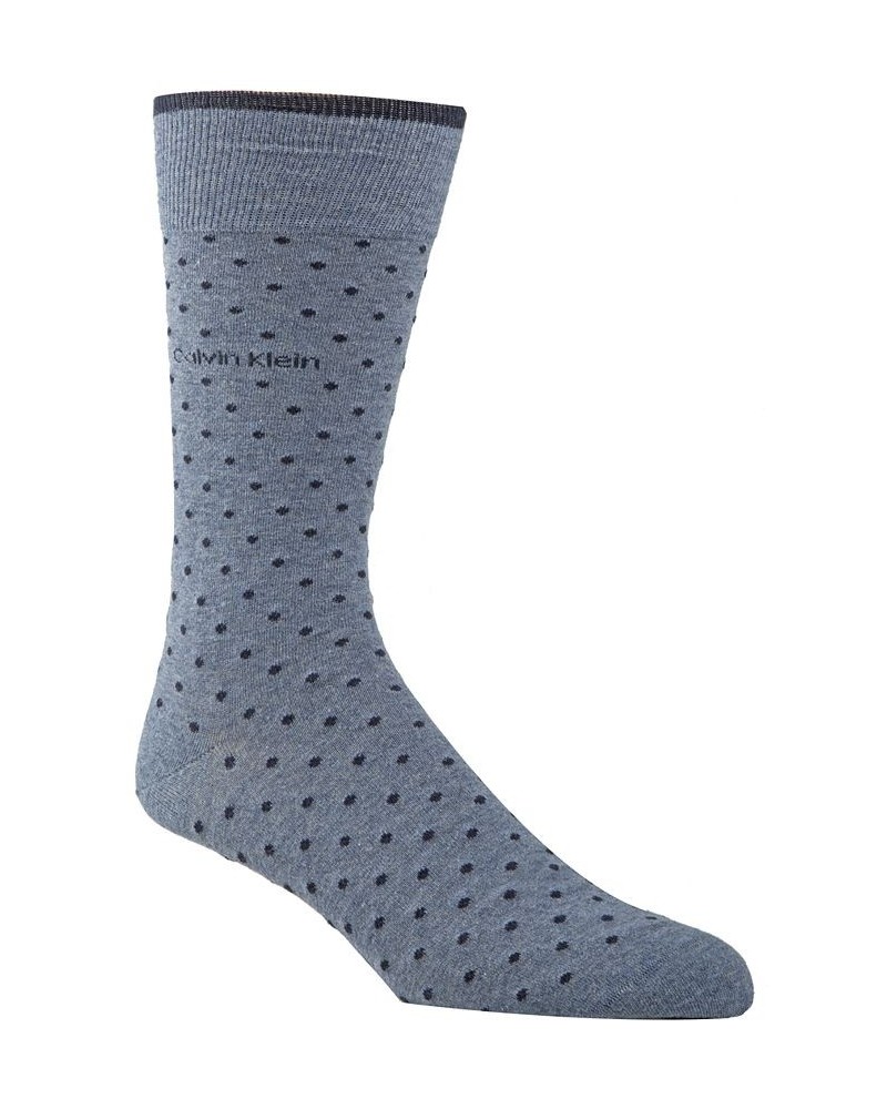 Men's Giza Pindot Crew Socks Blue $9.03 Socks