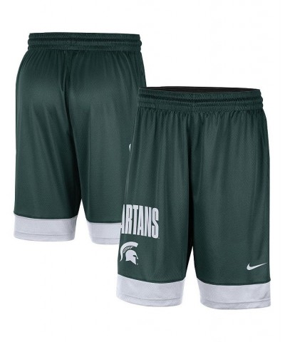 Men's Green, White Michigan State Spartans Fast Break Shorts $18.71 Shorts