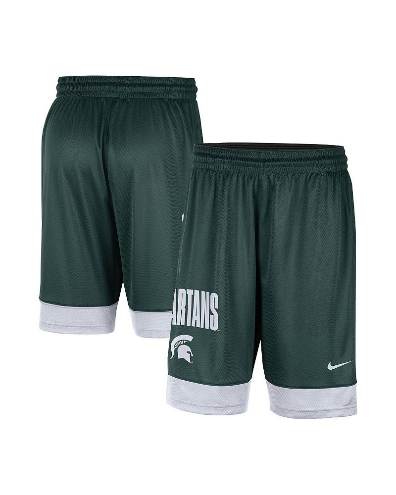 Men's Green, White Michigan State Spartans Fast Break Shorts $18.71 Shorts