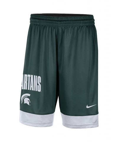 Men's Green, White Michigan State Spartans Fast Break Shorts $18.71 Shorts