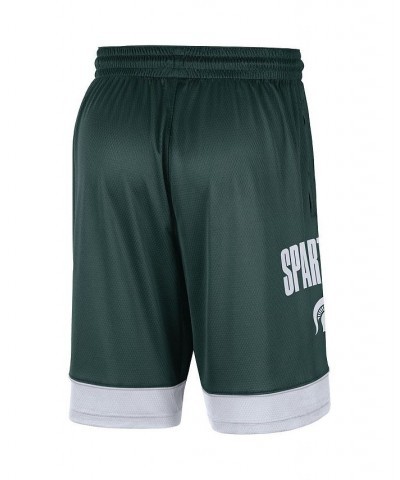 Men's Green, White Michigan State Spartans Fast Break Shorts $18.71 Shorts