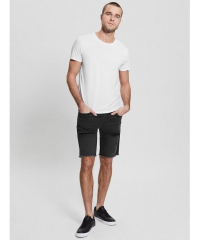 Men's Rip-and-Repair Regular Fit Denim Shorts Black $34.56 Shorts