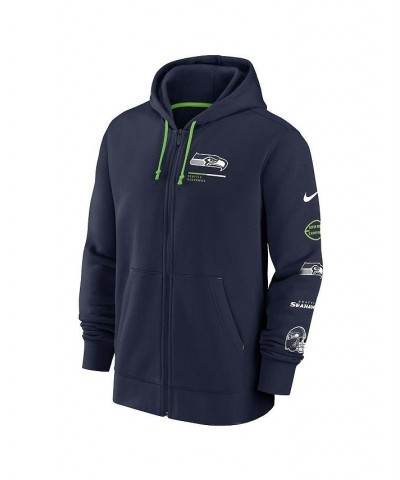 Men's College Navy Seattle Seahawks Surrey Full-Zip Hoodie $32.85 Sweatshirt